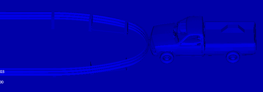 LS-Dyna 皮卡意外吻上"牛鼻子"护栏的图3